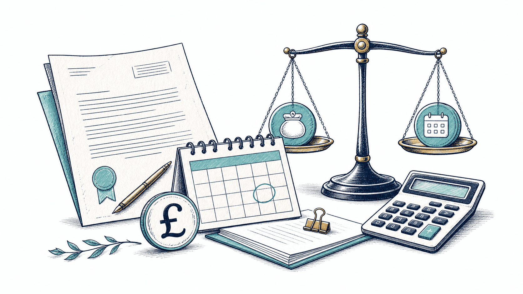 A borrowing agreement, repayment calendar, comparison scales and calculator