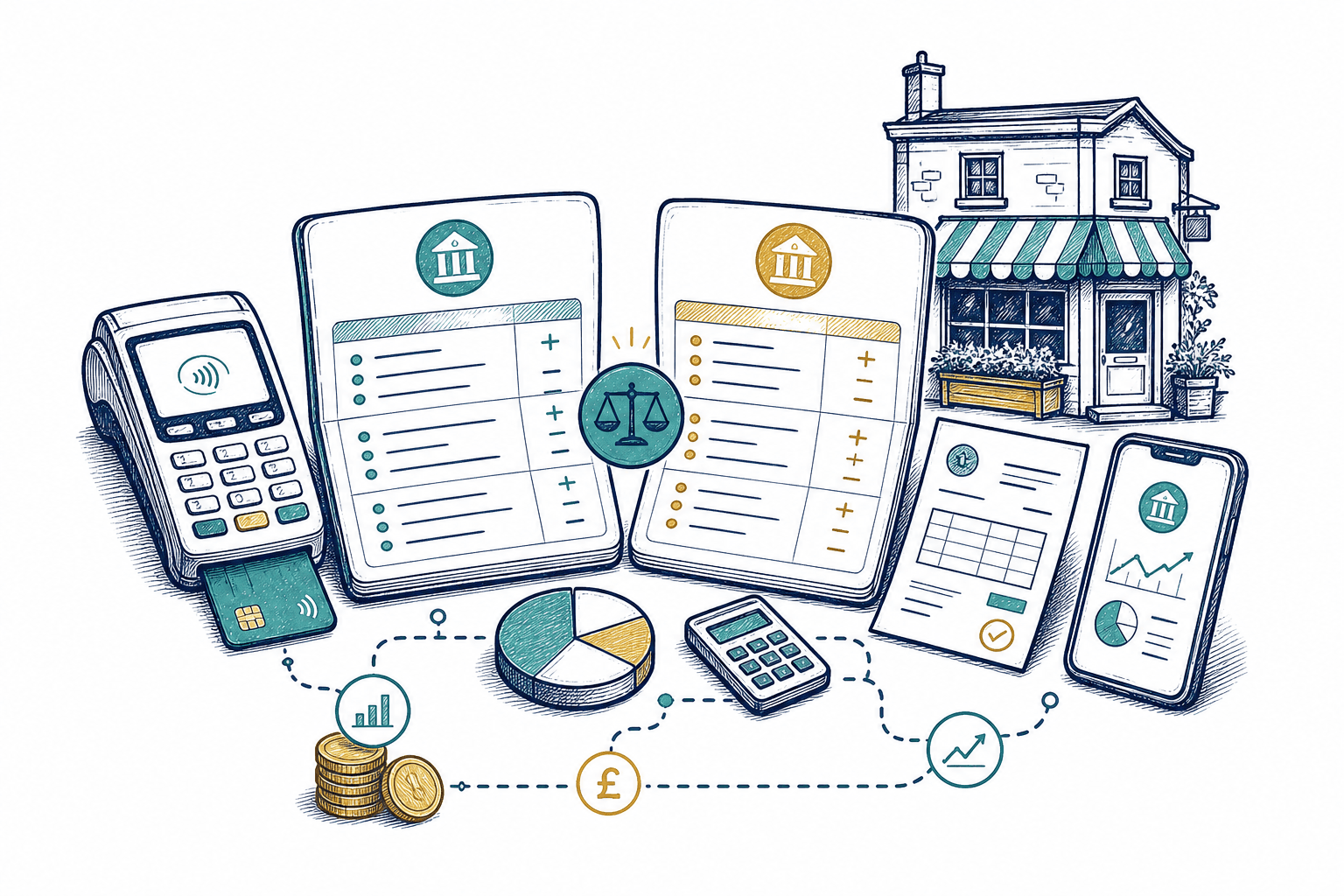 Business bank accounts compared using invoices, cards and cash-flow tools