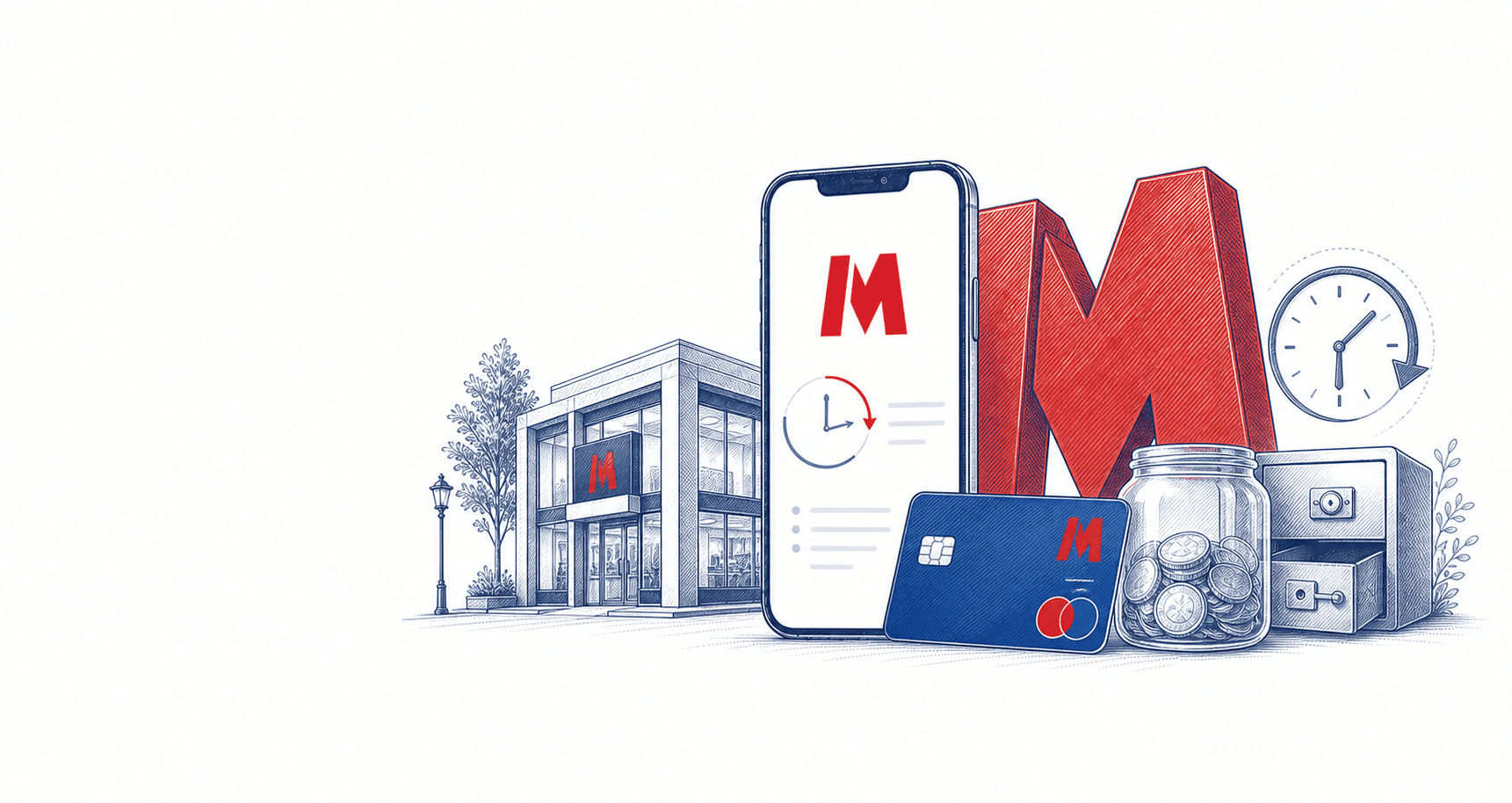 Metro Bank branch access and everyday banking illustration
